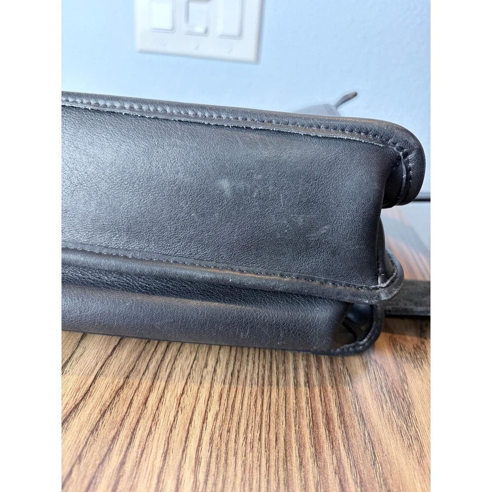 Coach Beekman Briefcase Vintage Black Leather Messenger Bag Made in USA 5231 - Picture 15 of 16